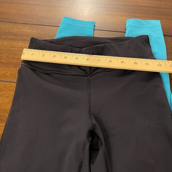 Alala Tri-Colored Mid Rise Stretch Leggings Black size Xsmall - Picture 6 of 11